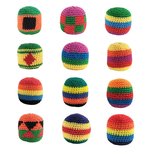 2026 Hot Pcs Hand-made Knitted Hacky Bags Set,  Footbag Sack，ssuitable for Children's Group Activities, with Strong Durability.