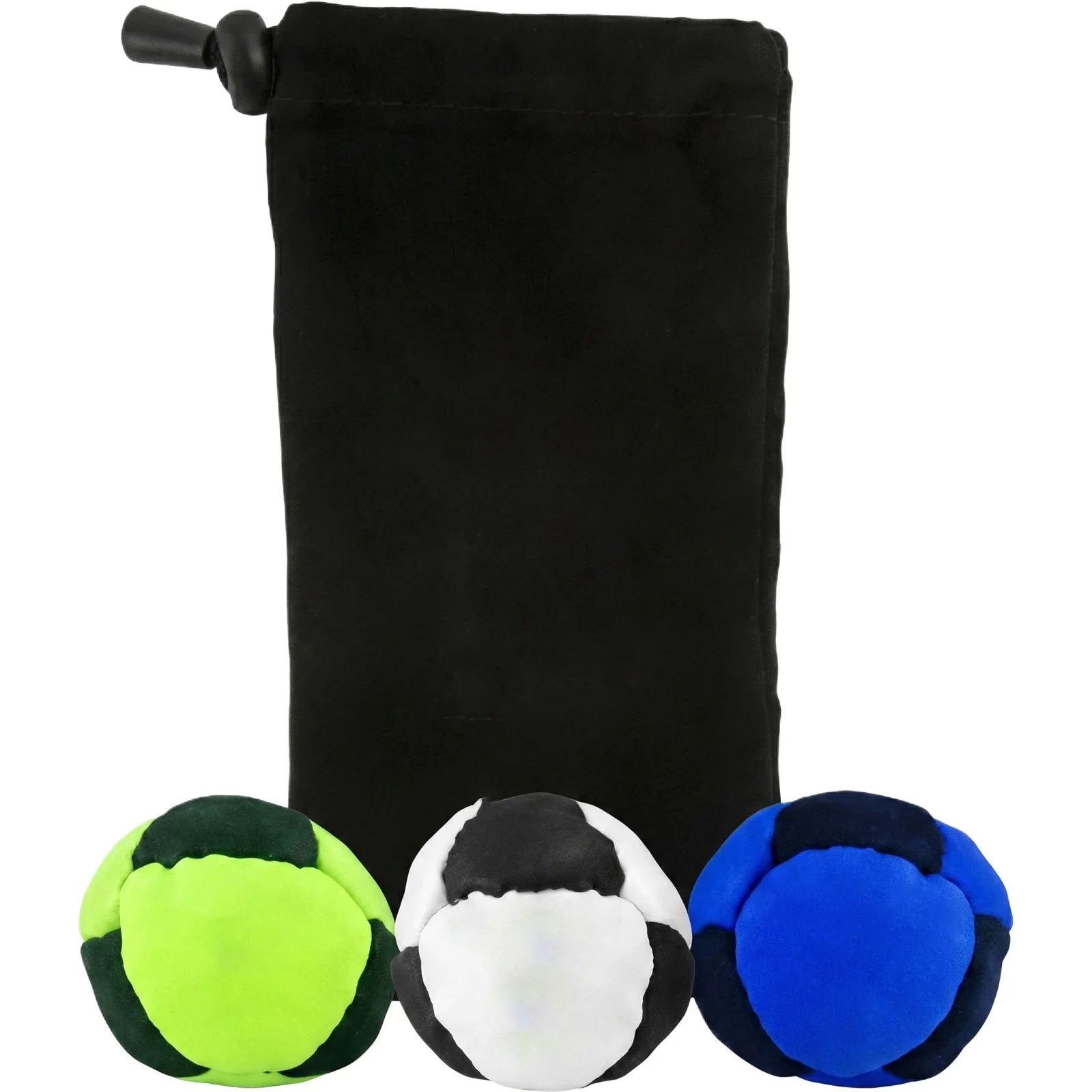 7 Styles Classic Footbag 3 Pack with Pouch, Unique, Footbag Set with Carry Bag