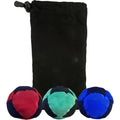 7 Styles Classic Footbag 3 Pack with Pouch, Unique, Footbag Set with Carry Bag